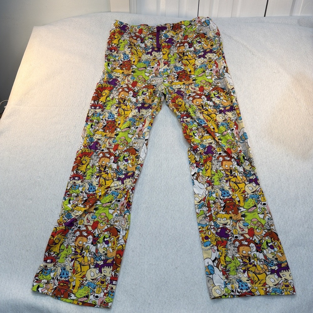 Nickelodeon‎ 90s Cartoon Allover Print Lounge Pajama Pants Size 2XL Mens